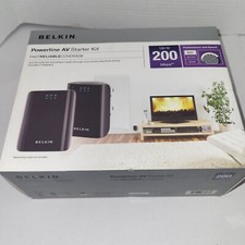 Belkin Powerline Starter kit Network Adapter F5D4074 Transmitter Receiver picture