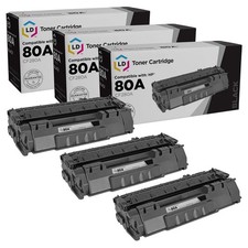 LD Products 3PK Replacement for HP 80A Toner Cartridge CF280A 80X CF280X SY picture