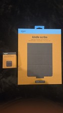 NEW Amazon Kindle Scribe Folio Cover Premium Leather and 20w adapter picture