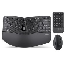 Perixx PERIDUO-606A, 3-in-1 Wireless Compact Ergonomic Keyboard with Black picture