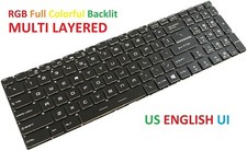 English Keyboard For MSI Steel Series GL62 GL72 GP62 GP72 8RE Full Color Backlit picture