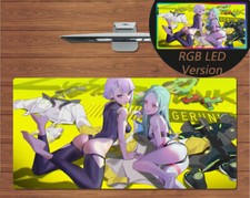 RGB LED Large Mouse Pad Cyberpunk Edgerunners Lucy Rebecca Gaming Mat Mousepad picture