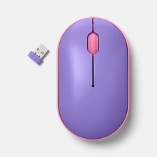 Purple & Pink Bluetooth Wireless Optical Mouse Laptop PC Computer USB Connection picture