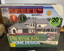 Punch Professional Home Design Suite Platinum Version PC CD-ROM 2001 w box picture