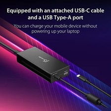 BLACK - J5CREATE USB TYPE C PD 100W FAST CHARGER FOR MACBOOK PRO, CHROMEBOOK, picture
