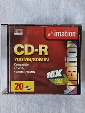 Imation CD R 20 Pack 700MB 80 Minute 16X Recordable Blank Discs Vintage picture