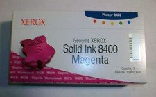 3pk NEW SEAL GENUINE Xerox Phaser 8400 Magenta Solid Ink 108R606 108R00606 picture