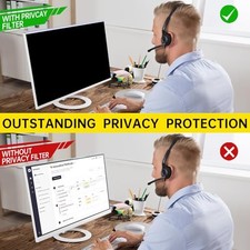 DEJIMAX〔2-PACK] 27 INCH COMPUTER PRIVACY SCREEN FILTER -  TRANSPARENT BLUE/CLEAR picture