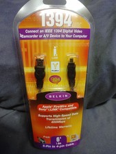 New Belkin 1394 Apple FireWire & Sony iLink 6 Pin To 4 Pin Cable 6 Feet picture