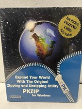 BRAND NEW SEALED VINTAGE PKWARE PKZIP FOR WINDOWS picture