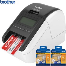 Brother Professional Ultra Flexible Label Printer with 600 White Paper Labels picture