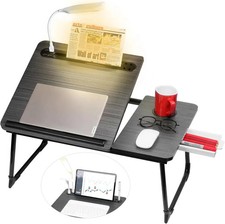 XL Adjustable Laptop Desk 23.6 Inch With Light USB Port Drawer For Home Office picture