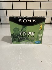 New Sony CD - RW 5 Pack Blank Discs 700MB 80Min Rewritable 5CDRW700L picture