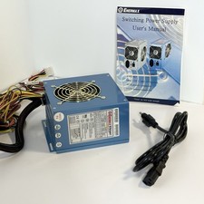 Enermax Whisper EG465P-VE Switching Power Supply 431W Blue Retro PC Gaming picture