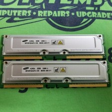 LOT OF 2 Samsung 2 x 128MB (256MB) RDRAM RIMM Memory - MR16R1624AF0-CK8 picture