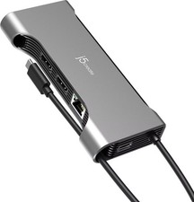 j5create - Flexible Ports USB-C Pro 12-in-1 Dual 4K60 HDMI Hub - Space Gray picture
