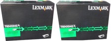 2 Genuine Factory Sealed Lexmark T654X84G High Yield Toner Cartridges T656 T654 picture