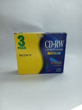 Sony CD-RW 650 MB CD ReWritable RW650HS 3 Pack New picture