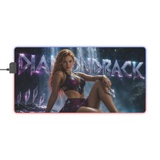 Diamondback Gaming Desk Pad RGB LED Mouse Mat Keyboard Mat PC Gamer Gift picture