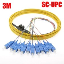 3M Meter 12 Cores SC-UPC Pigtails Flat Ribbon Fiber Optic 9/125 SingleMode Cable picture