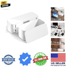 Cable Management Box, White, XL+M, 2 Pack | Pet Friendly;Child-Proof; Power S... picture