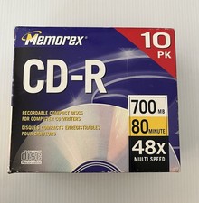 Memorex 10PK CD-R 52X 700MB 80min Discs in Cases. New In Box picture