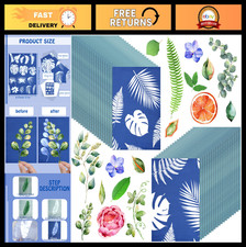 60 Sheets Sun Print Paper Kit - High Sensitivity Cyanotype Paper for DIY Art & C picture