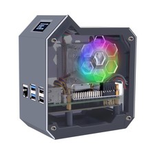 GeeekPi N07 MiniTower NVMe NAS Kit for Raspberry Pi 5, Supports M.2 NVMe SSD ... picture