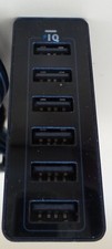 Anker Powerport 60W IQ 6-Port USB Desktop Charging Station Model A2123 - Black picture