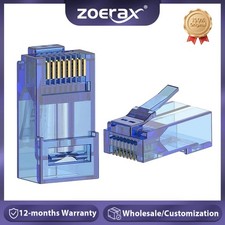 ZoeRax 100PCS CAT6 RJ45 Connectors Pass Through Cat6 Ends 8P8C Modular Plug picture