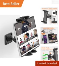 Black Aluminum 360° Rotation Tablet Wall Mount - Secure Your Devices Stylishly picture