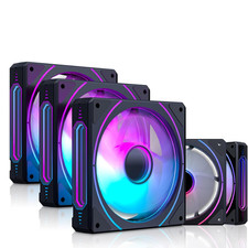 DS 120MM Computer Cooling Fans for Chassis Case, with Mirror LED Tunnel Light Ef picture