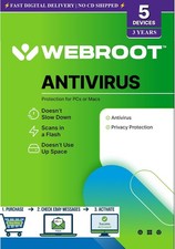 🔥 Webroot Antivirus 2026 | 3 Years 5 Devices | Instant Email Code (no CD)🔥 picture