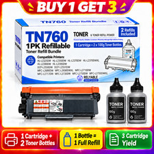 TN760 Toner Cartridge Compatible for Brother DCP-L2550DW MFC-L2750DW Refillable picture