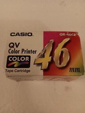 Casio QR-46CR QV Color Printer Replacement 46mm Tape Cartridge New Sealed picture