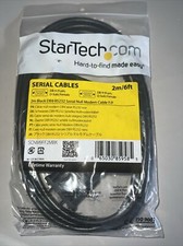 StarTech.com 2m Black DB9 RS232 Serial Null Modem Cable F/F SCNM9FF2MBK  New picture