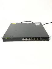 CISCO CATALYST 3650 WS-C3650-24PS-S 24 Poe+ 4X1G Network Switch w/PS.Rack Ears picture