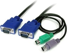 StarTech 3-in-1 KVM Cable for Starview KVM Switches 10FT  PS/2 KVM Cable picture