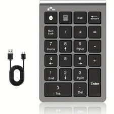 Sturdy Ergonomic Plug-And-Play 2-in-1 Wireless & Wired 10-Key USB Numeric Keypad picture