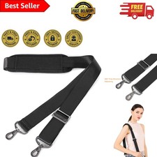 Universal 56-Inch Non-Slip Shoulder Strap with Durable Metal Hooks – Black picture
