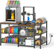 Dual‑Zoned 3D Printer Stand with Filament Storage Rack for 2 Printers. picture