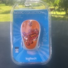 Logitech M317C Collection Wireless Battery Operated Orange Mouse Positive vibes picture