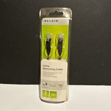 Belkin CAT5e RJ-45 Ethernet Patch Cable 7 ft Black Molded Strain Relief picture