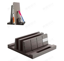 Vertical Laptop Stand Desktop Holder Adjustable Dock Size 4-in-1 Design Plastic picture