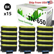 15PK TN 650 TN-650 Black Toner Cartridges fit for HL-5250DNT MFC-8680DN Printer picture