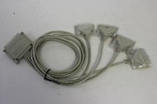 DIGI 76000008 CONNECTOR QUAD DB25 DTE MALE CABLE RS232 NEW OPEN BOX BLK picture