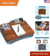 Comfortable Lap Desk with Cushion and Phone Slot - Perfect for 15.6” Laptops picture