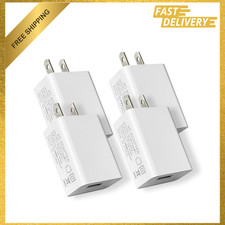 4 Pack USB A Charger Block 5V 2A for Phones Tablets Compatible with Samsung LG picture