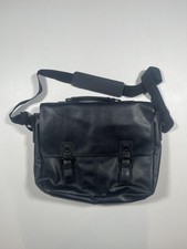 Kenneth Cole Reaction Messenger Laptop Bag Black Faux Leather Model 539675 picture