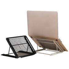 Ergonomic Laptop Tablet Stand Metal Mesh Ventilated Desktop Adjustable Comput... picture